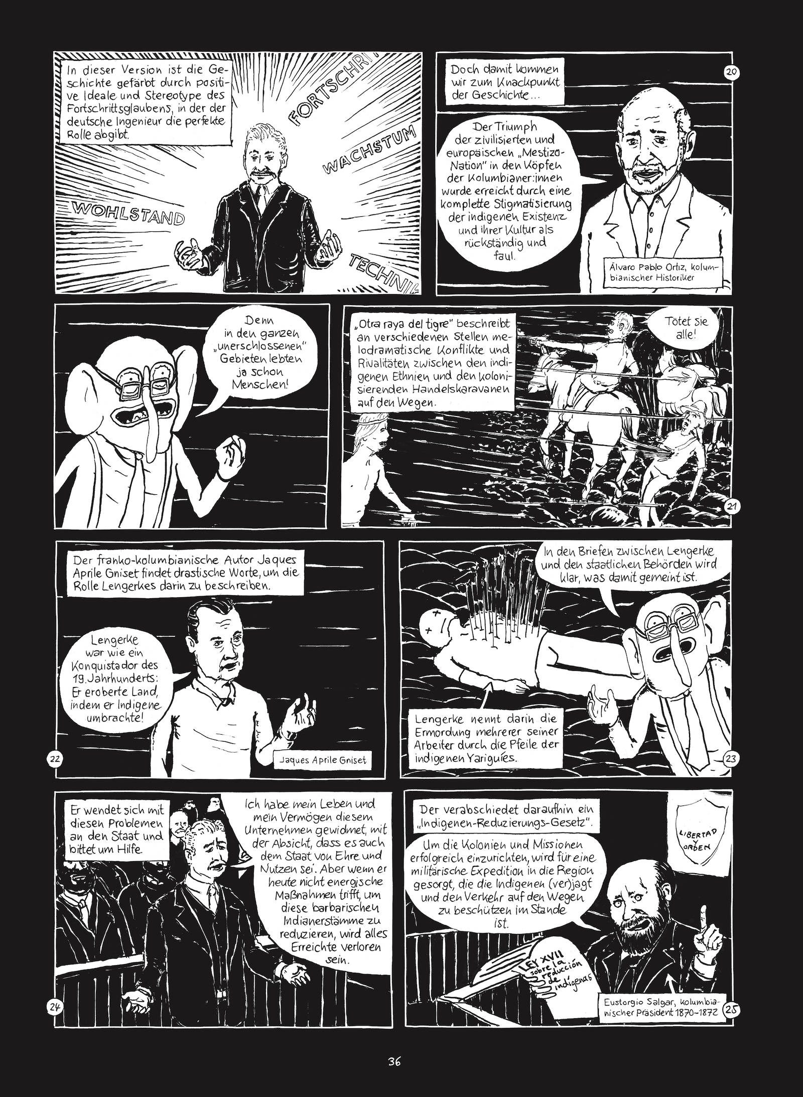 Seite 36 von Christian Diaz Orejarenas Comic "Otras Rayas"