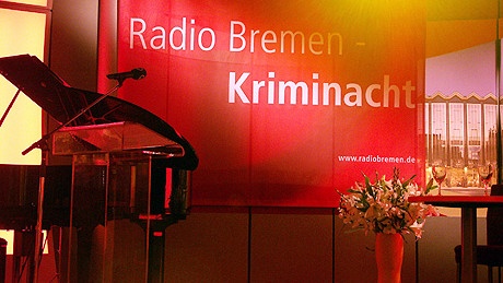 Radio-Bremen-Krimipreis Bühne Bühnenbild der Radio Bremen Kriminacht
