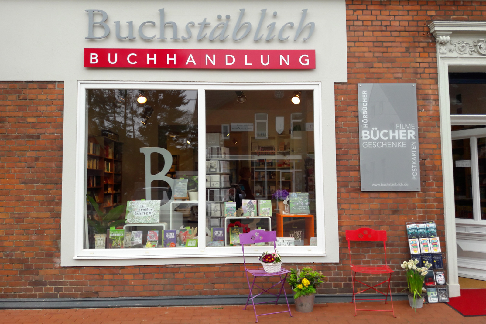 Außenansicht der Buchhandlung Buchstäblich