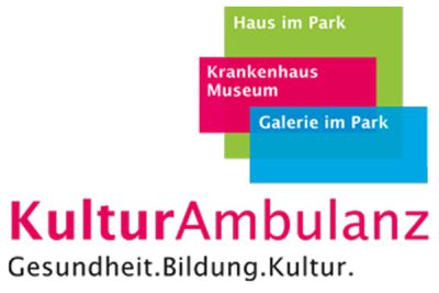 Logo der Kulturambulanz Logo der KulturAmbulanz mit dem Titel "KulturAmbulanz. Gesundheit. Bildung. Kultur."