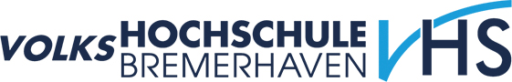 Banner der Volkshochschule Bremerhaven Logo und Schriftzug der Volkshochschule Bremerhaven