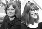 Collage mit Porträts von Marion Poschmann und Jana Volkmann in schwarz-weiß