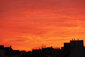 Roter Himmel über der Stadt