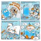 Der Comicstrip zeigt ein Buch, das Geschichten erzählt.